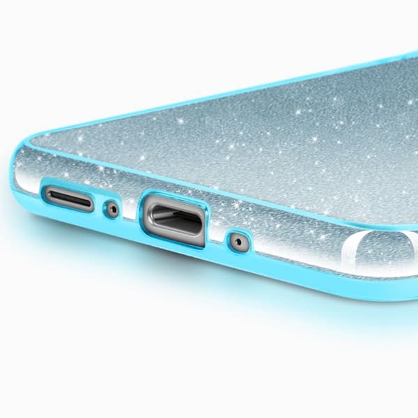 Glittrande Stötabsorberande Fodral för Samsung Galaxy A26 Blå Blå