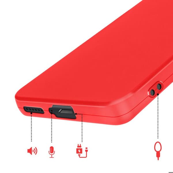 Silicone Cover til Redmi Note 15 med Forstærkning til Kamerablok Rød Röd
