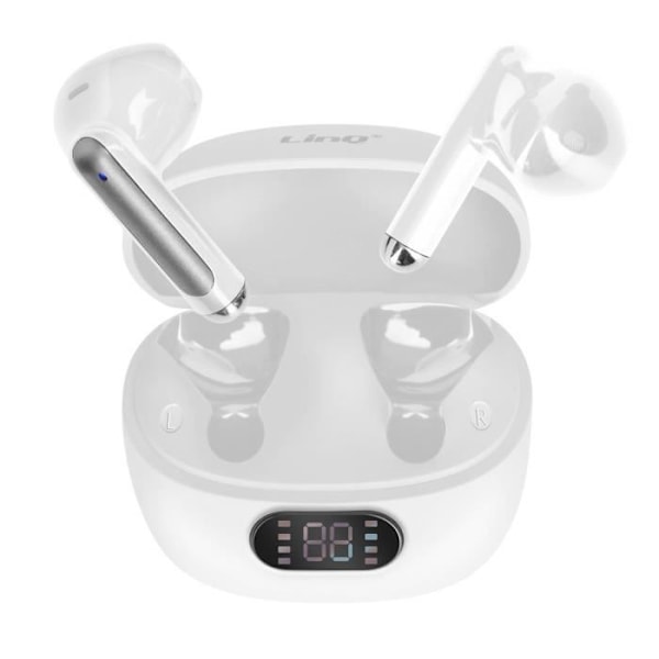 Bluetooth-hörlurar - LINQ - In-Ear - Touchkontroll - Batteritid 5H - Svettresistent Vit