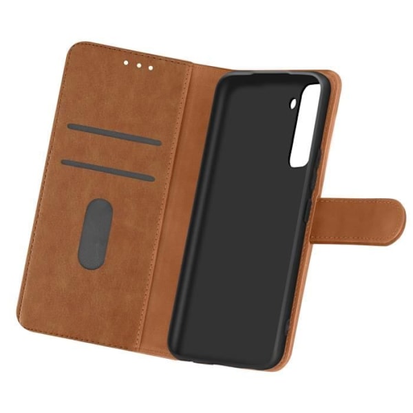 Etui för Samsung Galaxy S21 Plus - AVIZAR - Skydd med kortfack och ställfunktion - Brun kastanj