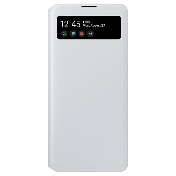 Fodral - Samsung - Galaxy A41 - Genomskinlig - S View Wallet Cover - Heltäckande skydd Vit