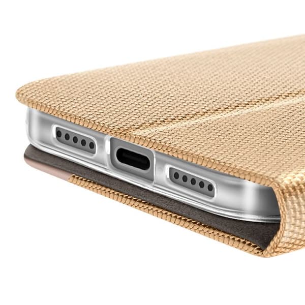 Fodral för iPhone 17 Pro Serie Sensitive med Stödfunktion i Guldtyg Gul