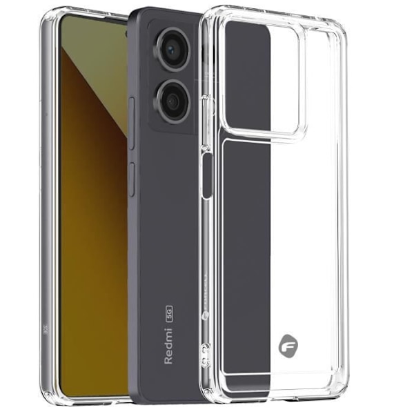 Fodral till Xiaomi Redmi Note 13 5G Polykarbonat upphöjt kamerablock Forcell Transparent Transparent