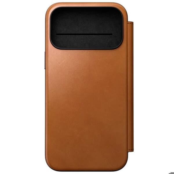iPhone 18 Pro Max Etui i Læder Kompatibel med MagSafe og Qi2 Stødabsorberende Nomad Brun brun