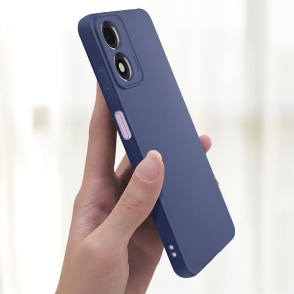 Coque til Motorola Moto E14 Blød Mat Mørkeblå Blå