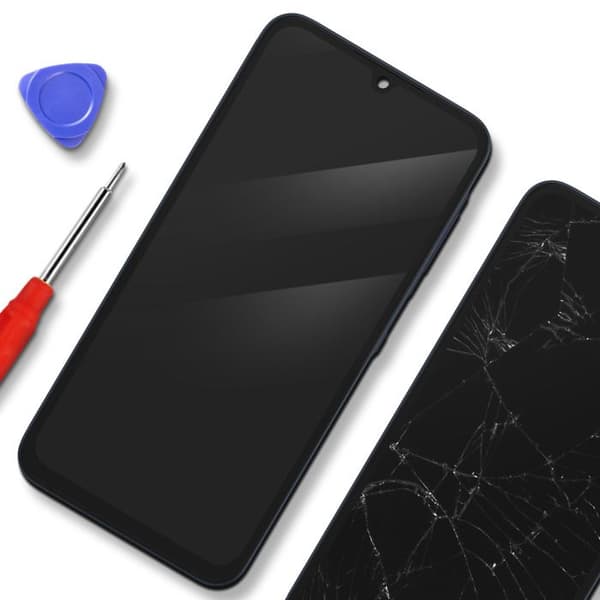 Fuldskærm til Galaxy A15 LCD In-Cell + Touchskærm + Sort Chassis Svart