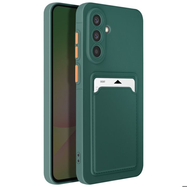 Coque för Samsung Galaxy A56 Med kortfack Mjuk Anti-spår Grön Mörk Grön