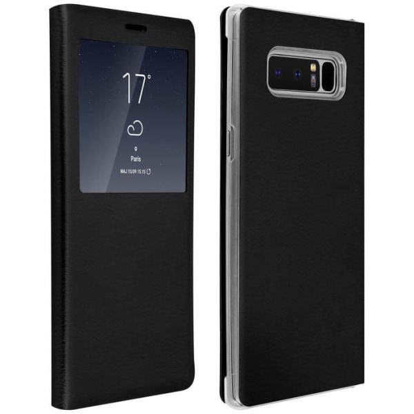 Etui - Samsung - Galaxy Note 8 - Skydd med Lock - Ultra-tunt - Visningsfönster Svart