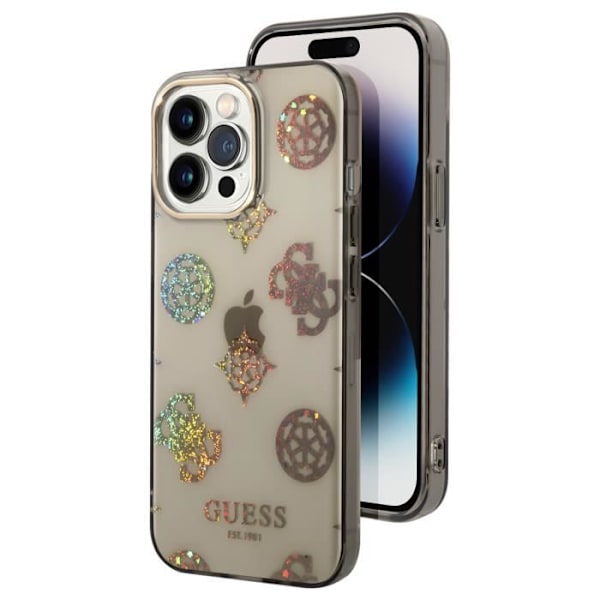 Coque til iPhone 14 Pro Stødabsorberende Højere Kanter Guess Sort Svart