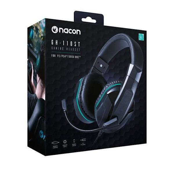 Spelheadset - Nacon - PCGH-110 - 40 mm högtalare - Justerbar mikrofon - Kompatibel med PC/PS4/XB1