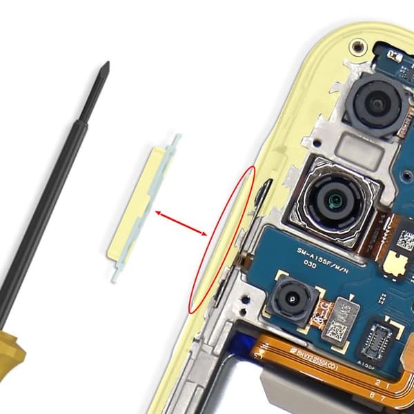 Erstatningsvolumenknap til Galaxy A15 4G Gul Gul