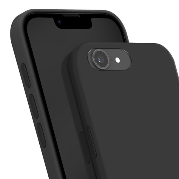 Coque til iPhone 16e Silikone Fleksibel Gummi Berøring Akashi Sort Svart