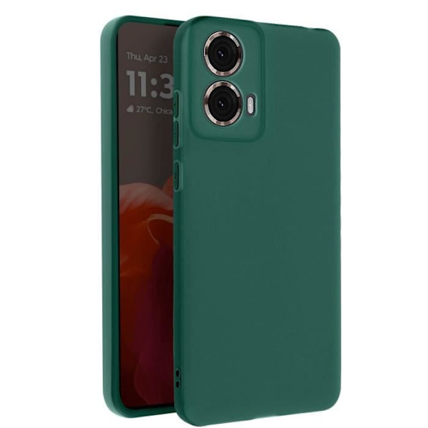 Coque - AVIZAR - Motorola Moto G85 - Silikone Blød - Mørkegrøn - Modstandsdygtig Beskyttelse Grön