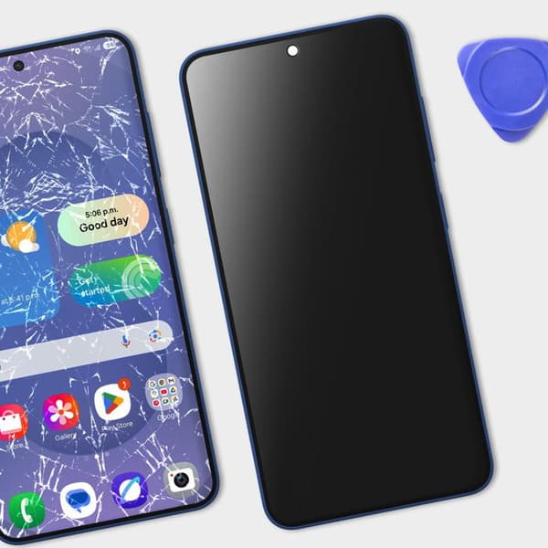 Skærm til Samsung Galaxy S25 LCD + Touchscreen + Original Samsung Chassis Blå