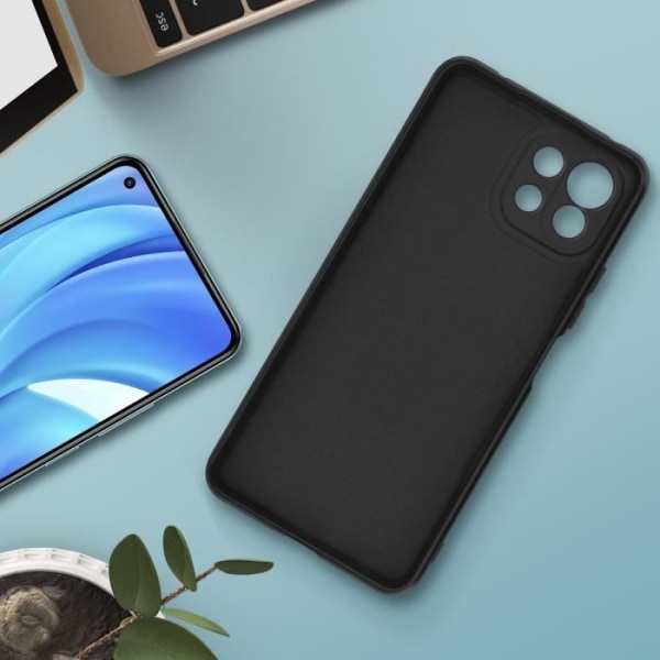 Skyddsskal - Xiaomi - Mi 11 Lite / Mi 11 Lite 5G - Mjuk - Soft Touch - Svart Svart