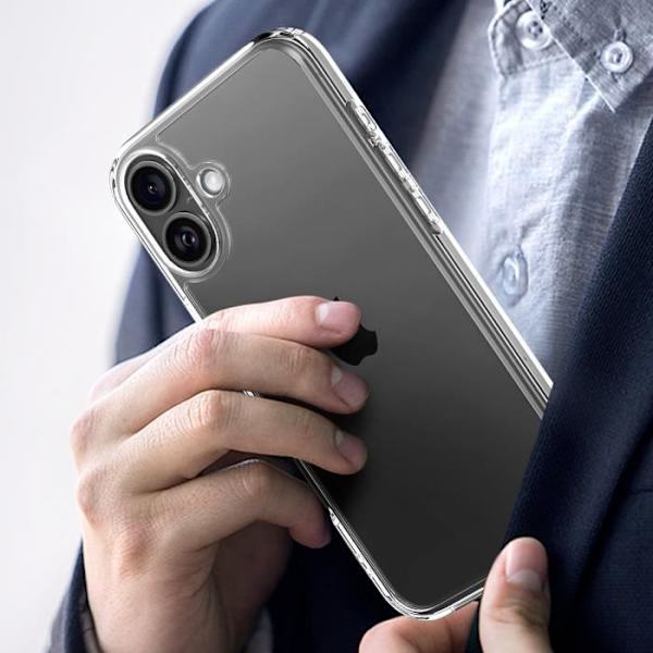 Stødsikkert etui til iPhone 16 Plus - Spigen SGP - Ultra Hybrid - Bi-materiale - Gennemsigtig Transparent