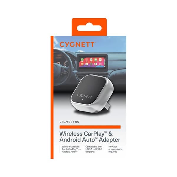 Langaton auton sovitin - CYGNETT - CarPlay/Android Auto - USB - Bluetooth/WiFi - Harmaa Grå