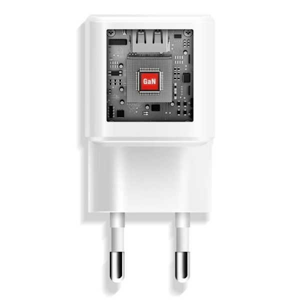 USB C laddare - SWISSTEN - 20W - Kompakt - 1,2m Lightning-kabel - GaN-teknik Vit