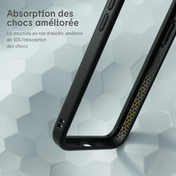 RhinoShield etui kompatibelt med [iPhone 13 Mini] | Mod NX - tynd beskyttelse med stødabsorberingsteknologi - gul Gul