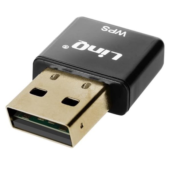 USB WiFi Dongle 300 Mbps netværksadapter WPS knap Ultra-kompakt LinQ Sort