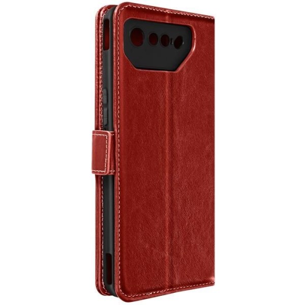 Asus Rog Phone 7 Röd Läder Flip Case
