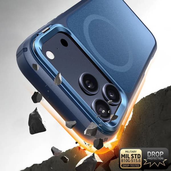 Heltäckande Skal - I-BLASON - iPhone 17 Pro Max - Stötskydd 6m - Härdat Glas 9H - Blå Blå