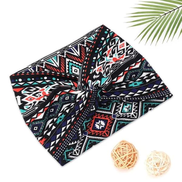 Bandeau - AVIZAR - Aztek - Bomuld - Blå - Casual Blå