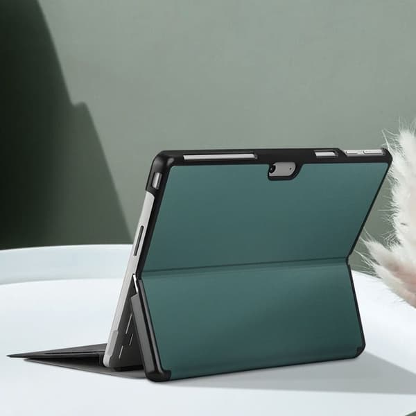 Hölster - Microsoft - Surface Pro 9/11 - Ekoskinn - Stödfäste - Slim Grön Grön
