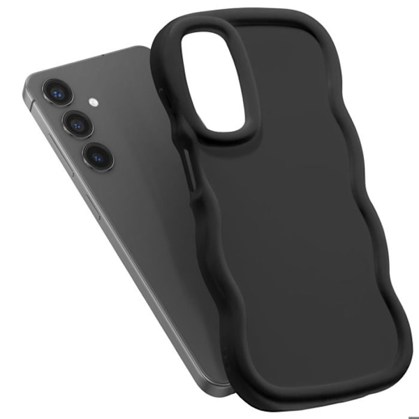 Coque til Samsung Galaxy S24 og S25 Silikone Stødabsorberende Candy Serie Sort Svart
