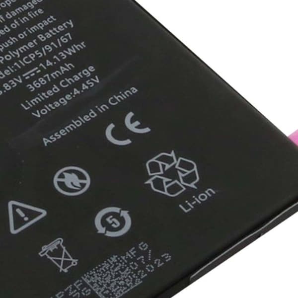 Batteri - AVIZAR - iPhone 12 Pro Max - Li-polymer 3.83V - 3687mAh - Sort Svart