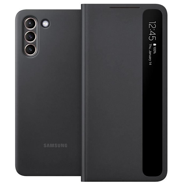 Kotelo - Samsung - Galaxy S21 Plus - Kosketusikkuna - Antibakteerinen suoja - Langaton lataus Svart