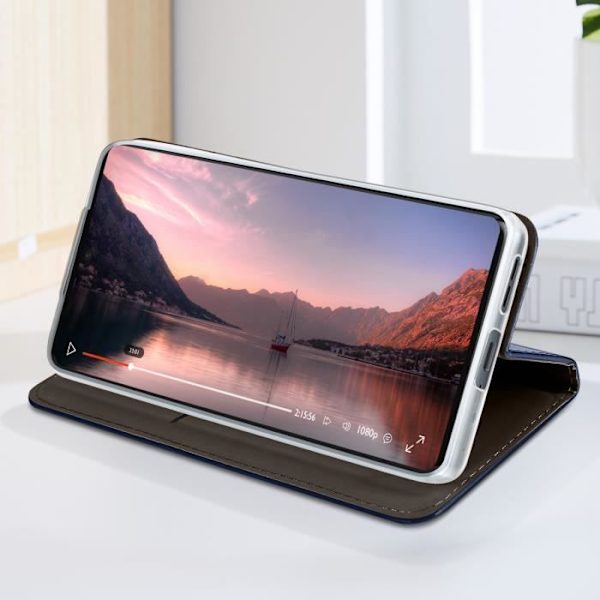 Smartphoneetui - AVIZAR - Motorola Edge 50 Fusion - Magnetlukning - Kortholder - Mørkeblå Blå