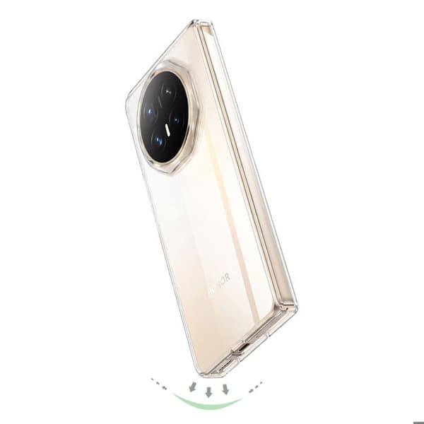 Heldeksel til Honor Magic V6 Foldbar Polycarbonat Gennemsigtig Vit