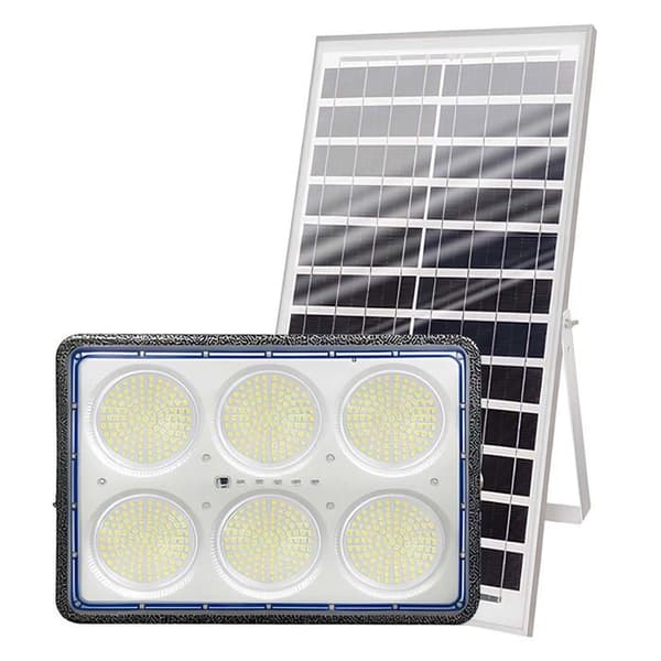 LED Projektor 15W Udendørs 9000K med 12W Solpanel Grå Grå