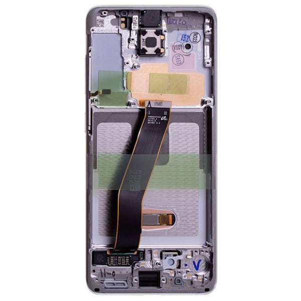 Komplet blok Samsung Galaxy S10 Plus LCD-skærm Touch Glas Original Sølvgrå Vit
