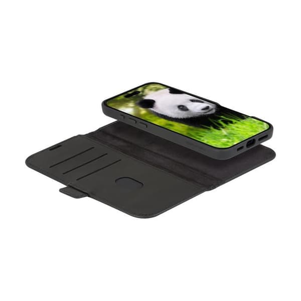 Étui Folio 2 i 1 - DBramante1928 - iPhone 16 Pro Max - Kompatibel med MagSafe - Sort Læder - Hårdt Etui Svart