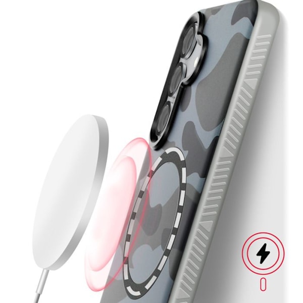 Coque MagSafe för Samsung Galaxy S25 F-Protect Forcell Kamouflage Grön