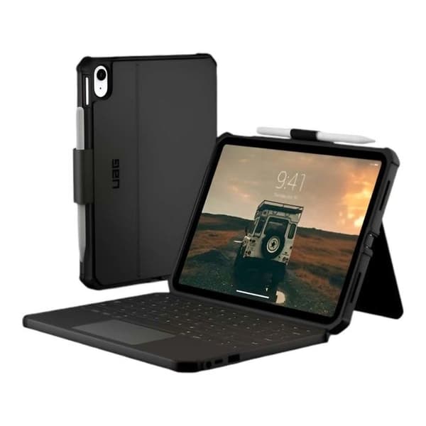 Folio-etui til iPad 11 tommer med USB-C AZERTY-tastatur og Multi-Touch trackpad UAG Sort