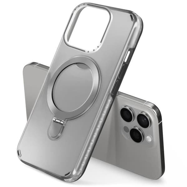 Coque MagSafe för iPhone 15 Pro Max Stöttålig med Fällbart Stöd Svart Svart