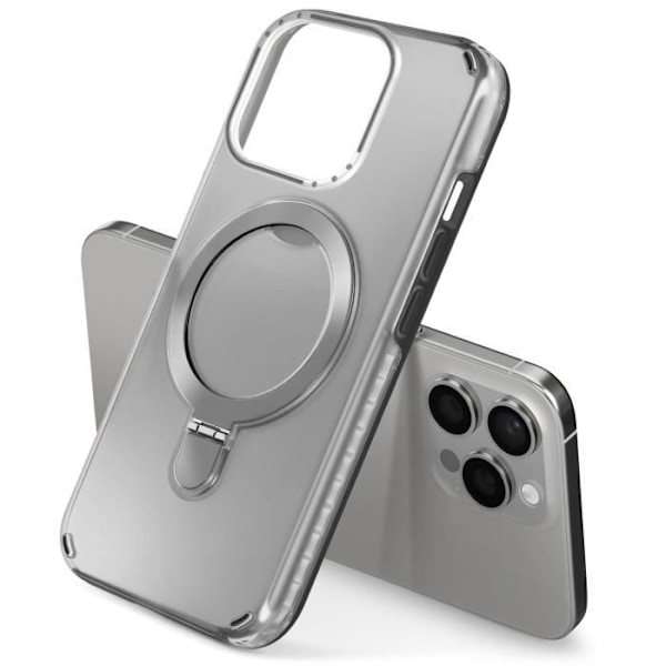 Coque MagSafe til iPhone 15 Pro Max Stødabsorberende med Foldsupport Sort Svart
