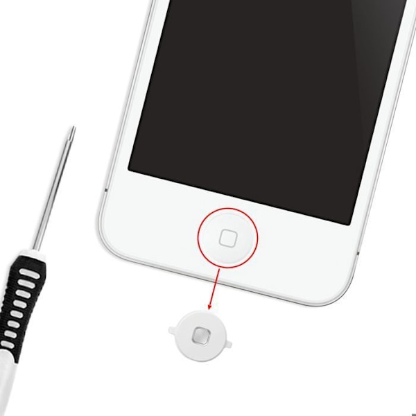 Hemknapp - AVIZAR - iPhone 4 - Vit - Enkel att byta ut Vit