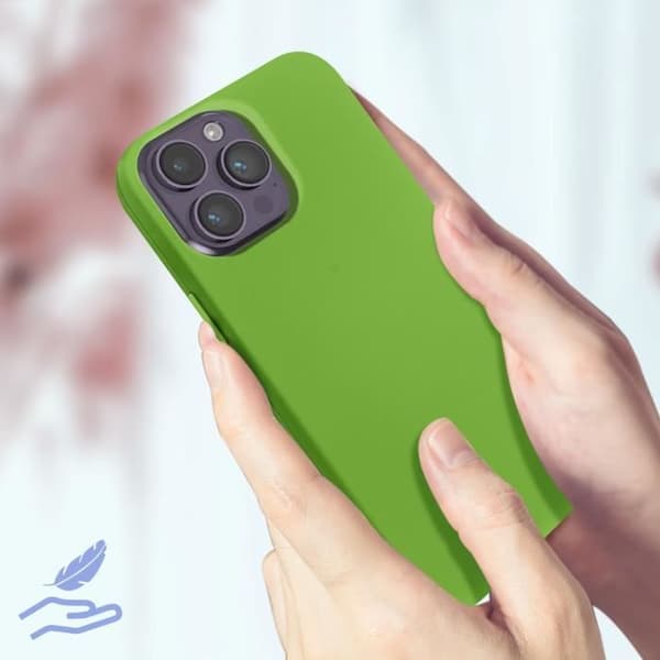 Coque iPhone 14 Pro - Semi-rigid - Grön - Soft-touch - Effektivt skydd Grön
