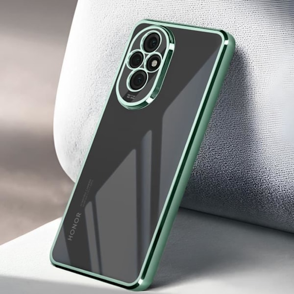 Kotelo Honor 200 Prolle läpinäkyvä selkä vihreä Chrome Effect Contour Transparent, Kromatisk Grön