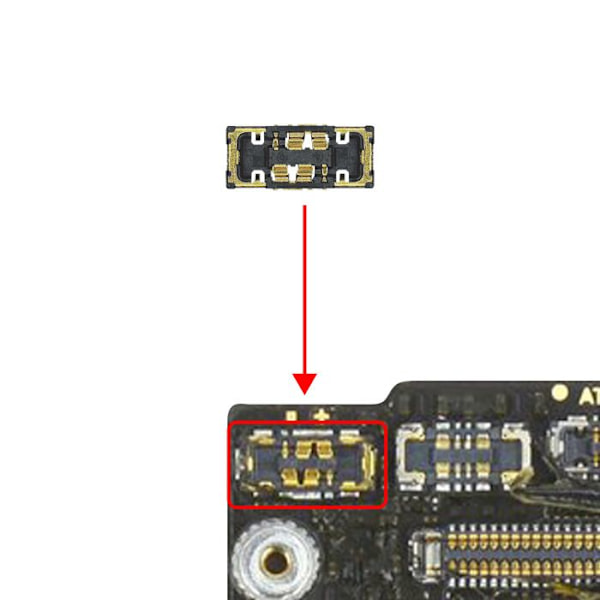 FPC batteristik til iPhone XS Max, XS, XR, X, 8 Plus og 8 Black Svart