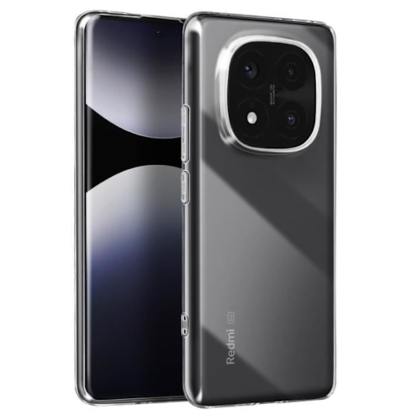 Xiaomi Redmi Note 14 Pro ja 14 Pro Plus Kotelosuoja Läpinäkyvä Silikonireuna Transparent
