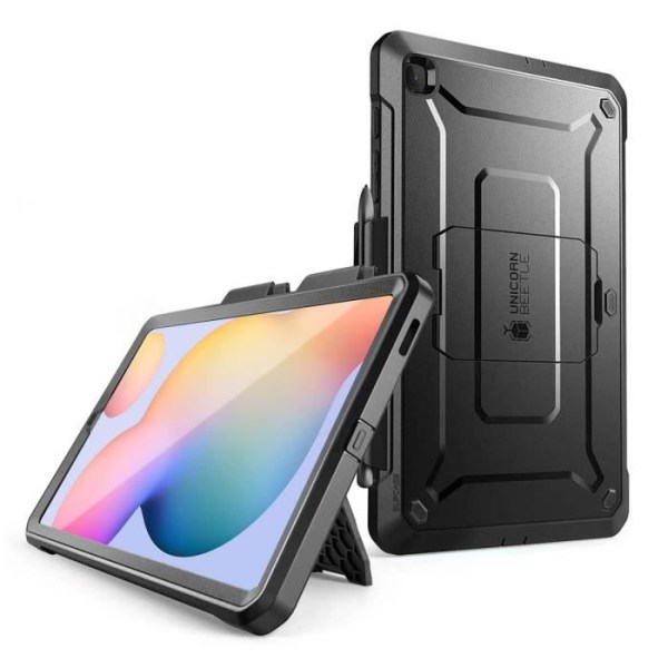 Coque Galaxy Tab S6 Lite - Supcase - Unicorn Beetle Pro - Svart - Heltäckande skydd - Stödfunktion Svart
