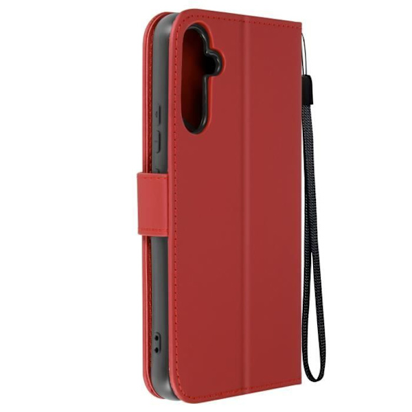 Cat Case til Samsung A34 5G - AVIZAR - Video Support Wallet - Rød Röd