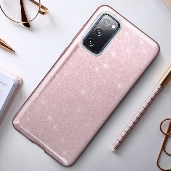 Skyddsfodral - Samsung - Galaxy S20 FE - Paillette - Halvstyv silikon - Rosa Rosa