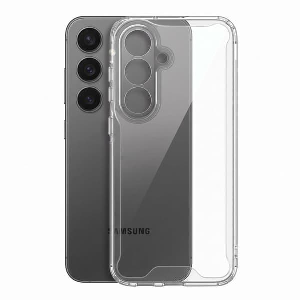 Samsung Galaxy A55 Cover Beskyttelse Bimateriale med Forstærkede Hjørner Gennemsigtig Vit