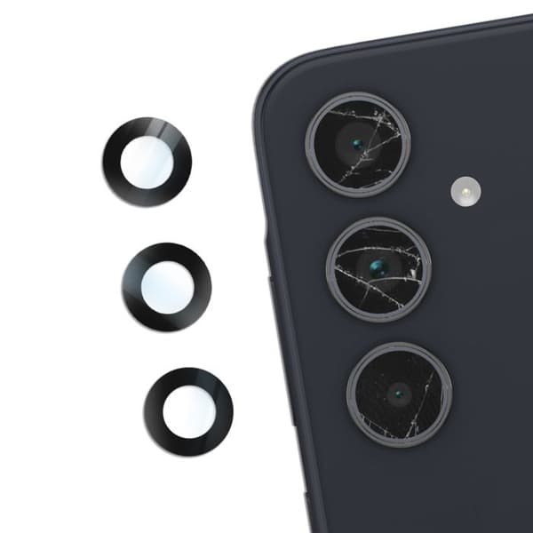 Komplet Erstatningslinse til Bagkamera Galaxy A35 / A55 Sort Svart